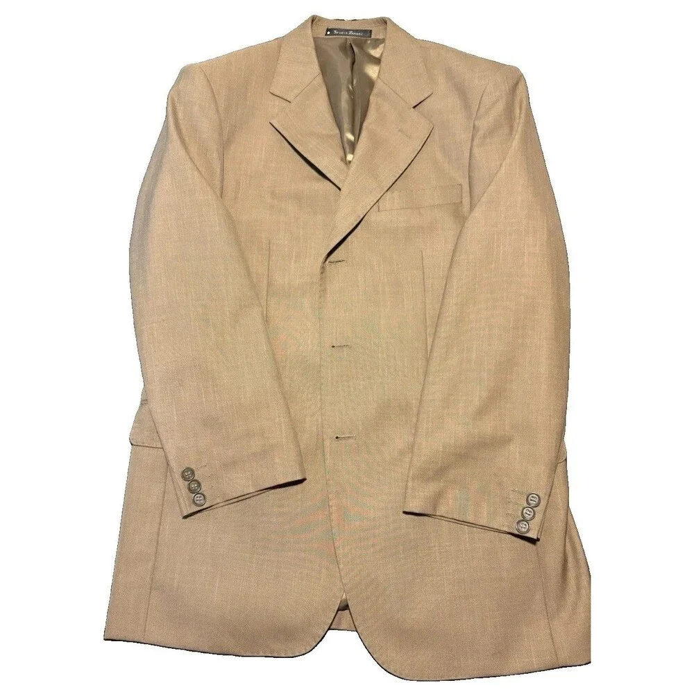 Studio Zenoni Loro Piana Blazer Men's 36R (IT 46) Super 150’s 100% Wool Tan